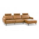 Raphael Leather 3 Seater Chaise
